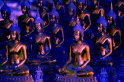 B,geerligs-verzameling buddha's in blauwetinten